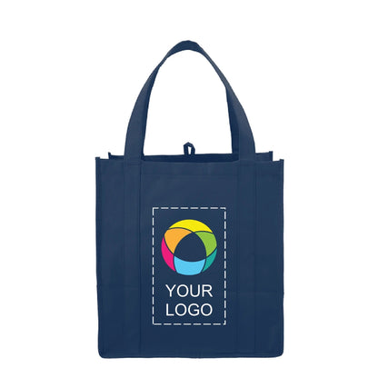 Non-Woven Polypropylene Grocery Tote with Bottom Board, 13 x 12.25 in