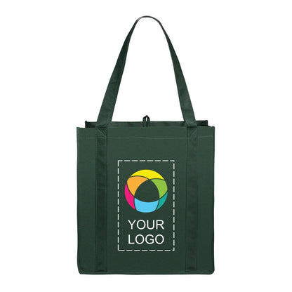 Non-Woven Polypropylene Grocery Tote with Bottom Board, 13 x 12.25 in