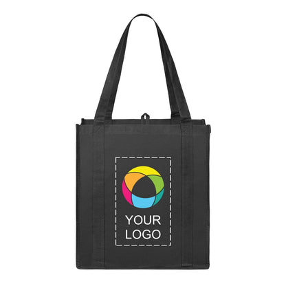 Non-Woven Polypropylene Grocery Tote with Bottom Board, 13 x 12.25 in