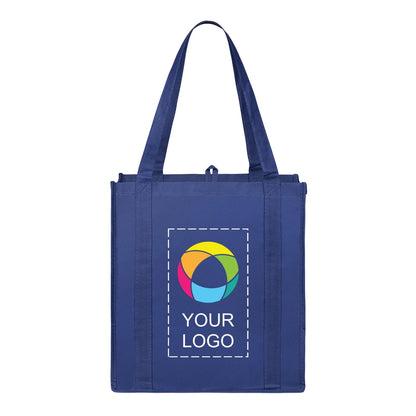Non-Woven Polypropylene Grocery Tote with Bottom Board, 13 x 12.25 in