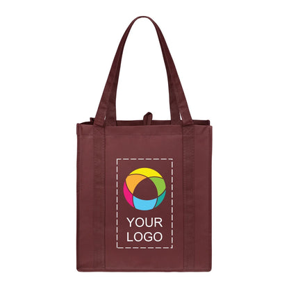 Non-Woven Polypropylene Grocery Tote with Bottom Board, 13 x 12.25 in
