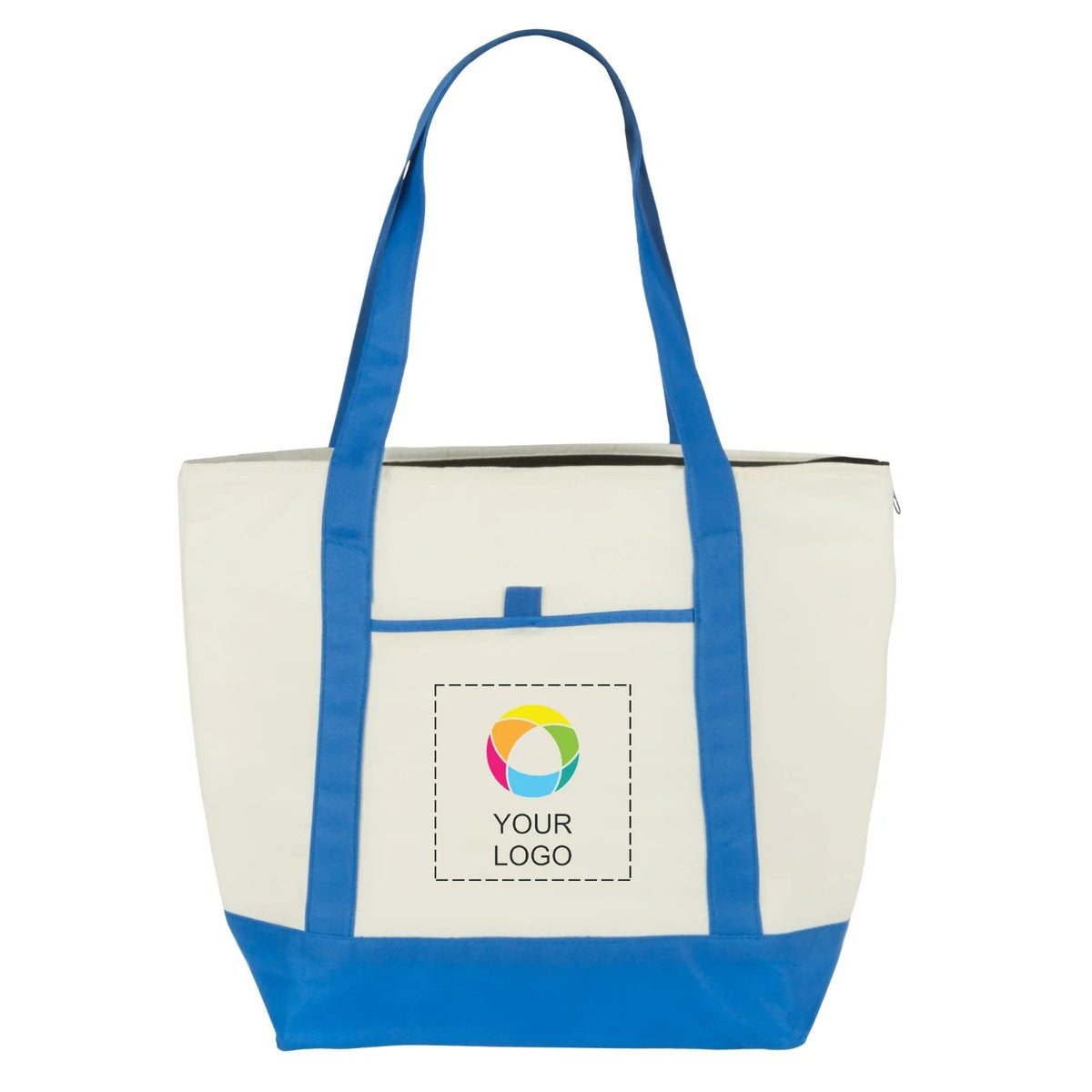 Insulated Non-Woven Cooler Tote, Holds 24 Cans, 13.5 x 17.5 in
