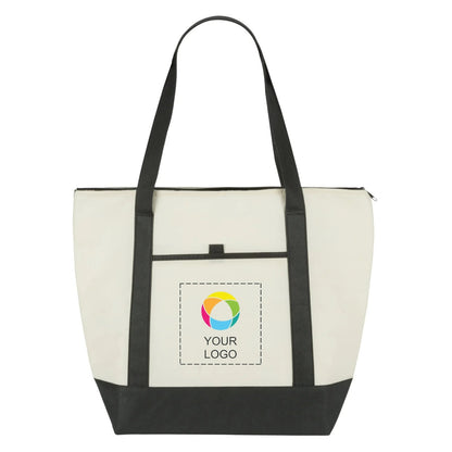 Insulated Non-Woven Cooler Tote, Holds 24 Cans, 13.5 x 17.5 in
