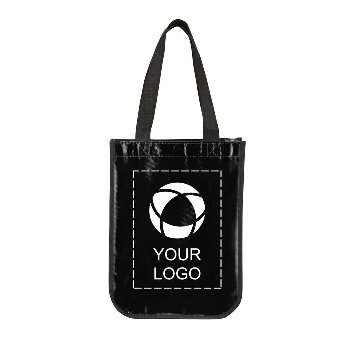 Gloss Laminated Non-Woven Gift Tote Bag, Water-Resistant, 12 x 9 in
