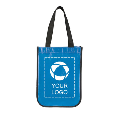 Gloss Laminated Non-Woven Gift Tote Bag, Water-Resistant, 12 x 9 in