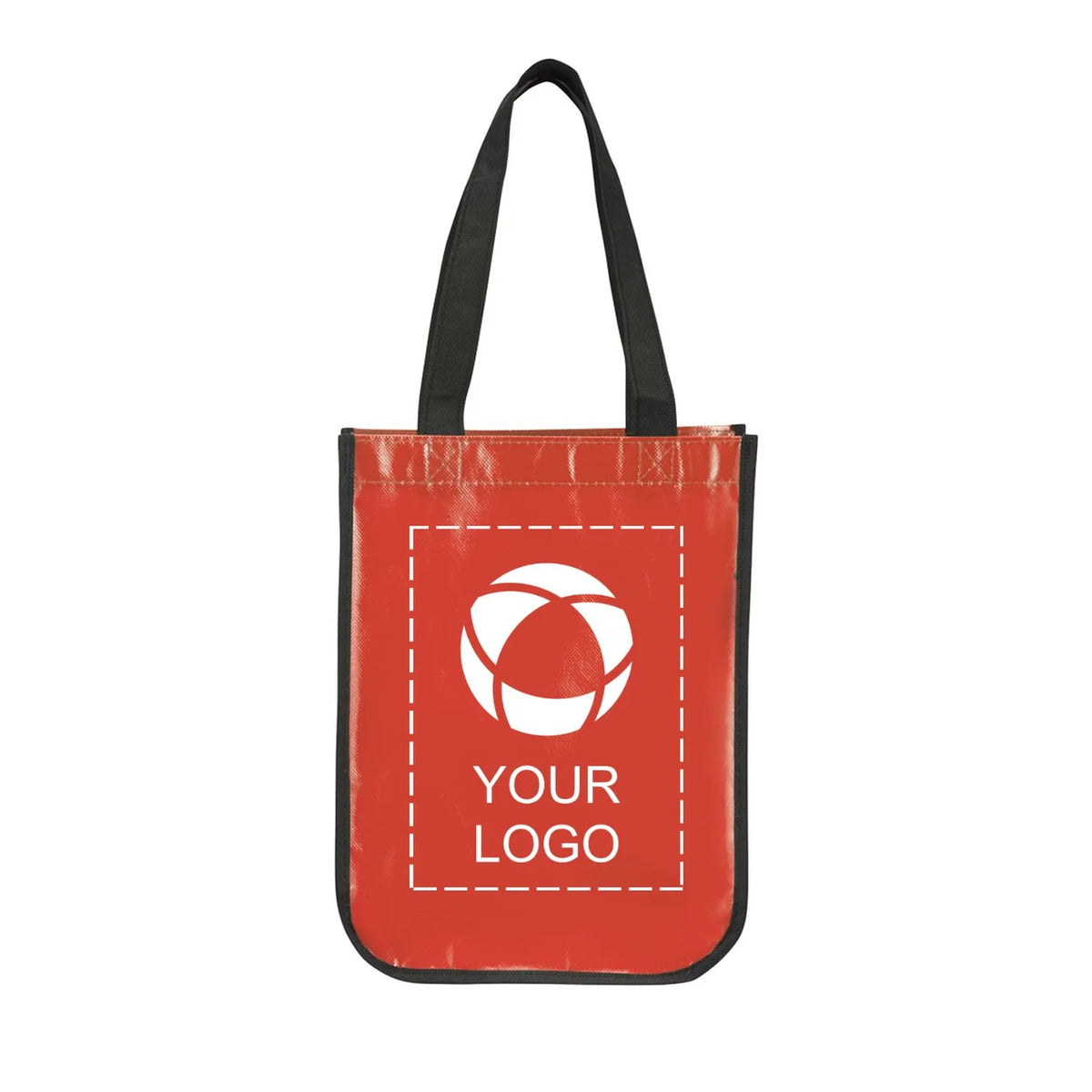 Gloss Laminated Non-Woven Gift Tote Bag, Water-Resistant, 12 x 9 in