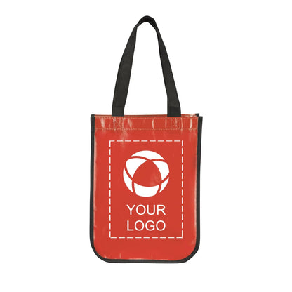 Gloss Laminated Non-Woven Gift Tote Bag, Water-Resistant, 12 x 9 in