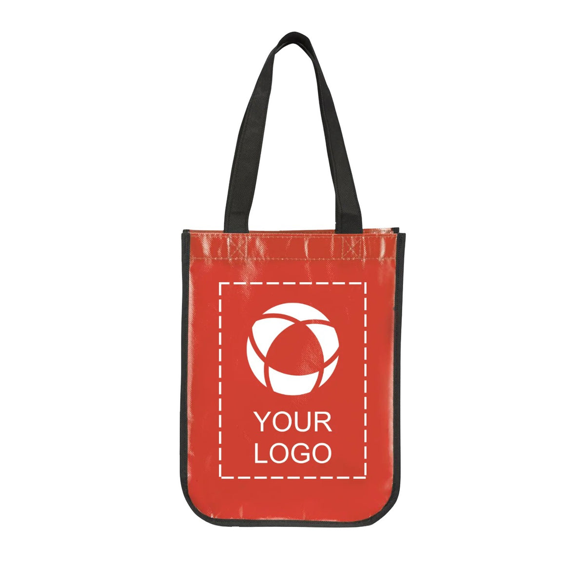 Gloss Laminated Non-Woven Gift Tote Bag, Water-Resistant, 12 x 9 in