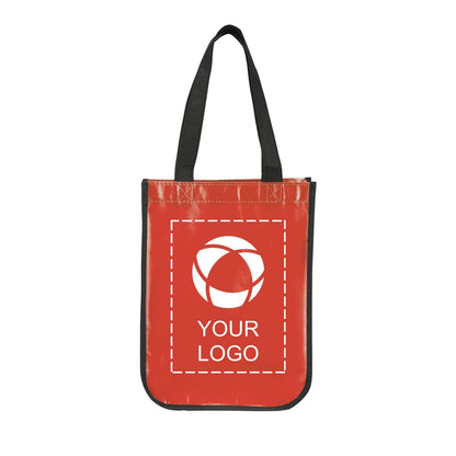Gloss Laminated Non-Woven Gift Tote Bag, Water-Resistant, 12 x 9 in