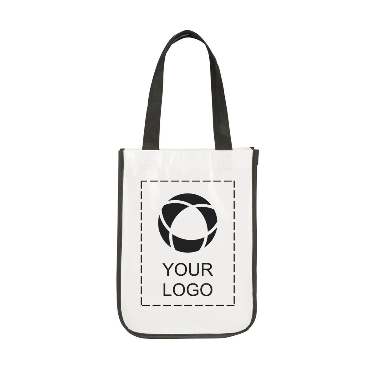 Gloss Laminated Non-Woven Gift Tote Bag, Water-Resistant, 12 x 9 in