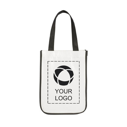 Gloss Laminated Non-Woven Gift Tote Bag, Water-Resistant, 12 x 9 in