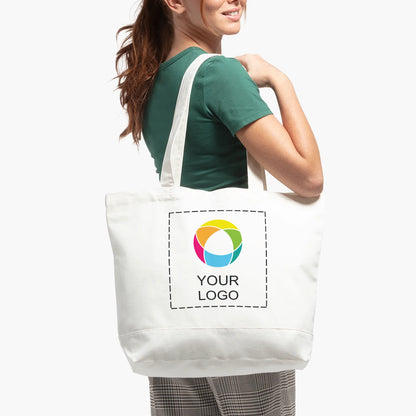 Wholesale Natural Cotton Canvas Tote Bag, 13.4 x 13.4 in