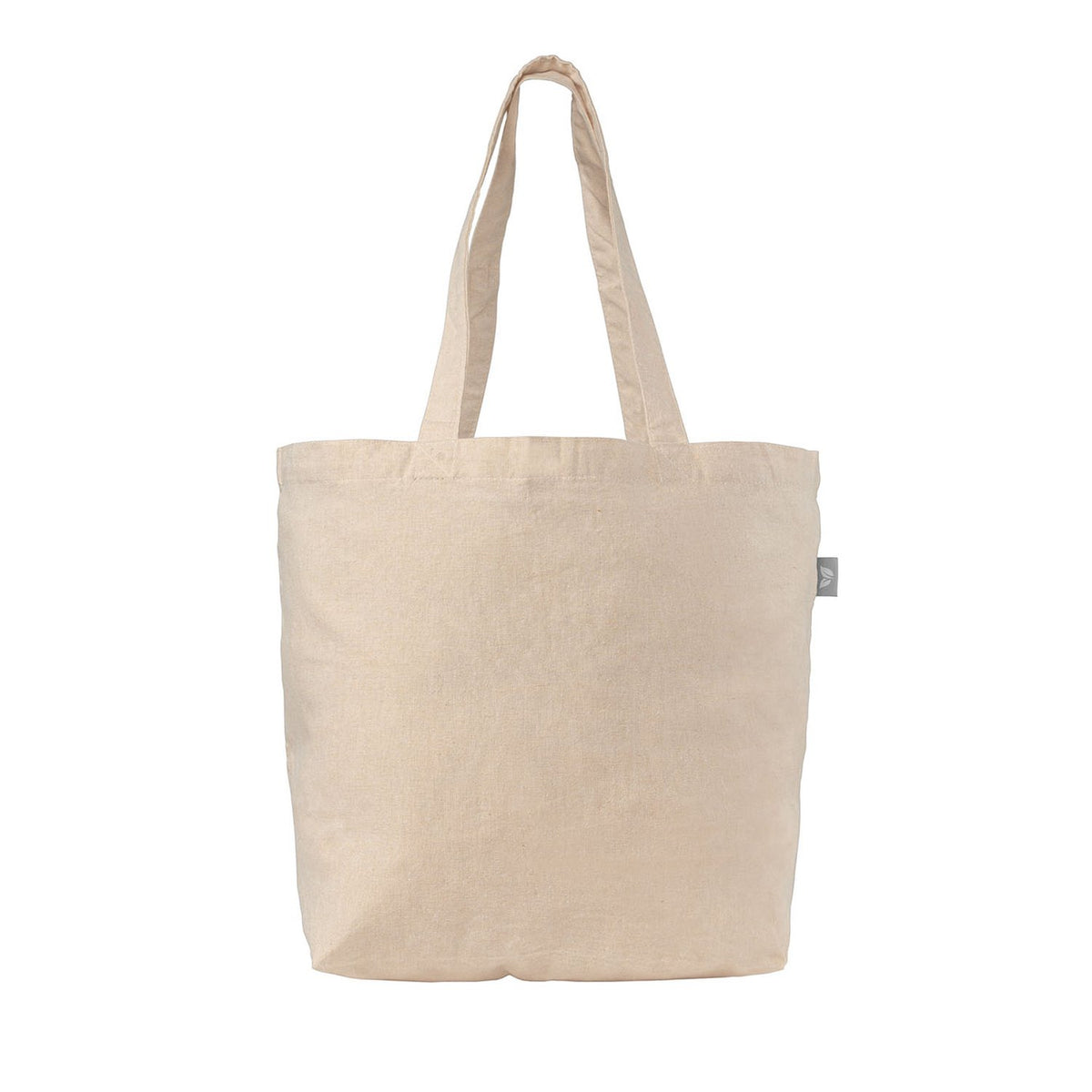 Recycled Cotton Blend Open Top Grocery Tote Bag, 13 x 19.7 in