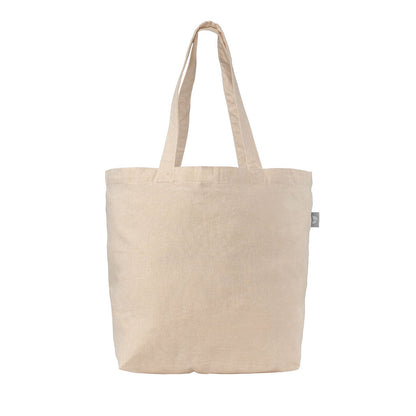 Recycled Cotton Blend Open Top Grocery Tote Bag, 13 x 19.7 in