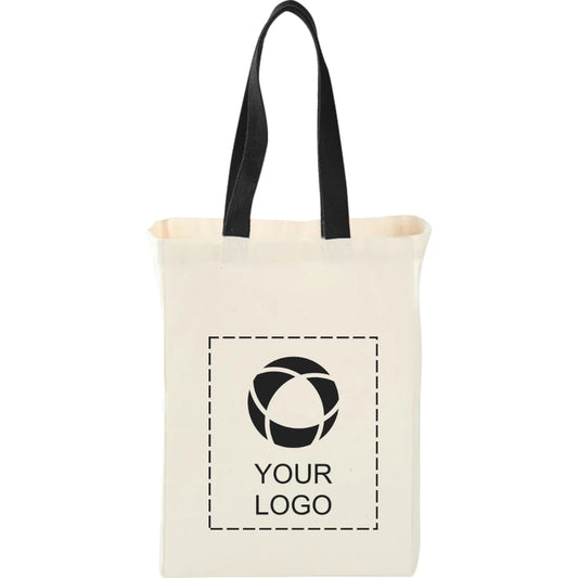 Recycled Cotton Canvas Grocery Tote with Webbed Handles, 14 x 10 in