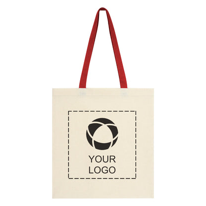 Lightweight 4 oz Cotton Canvas Tote with 24 in Handles, 16.25 x 15 in