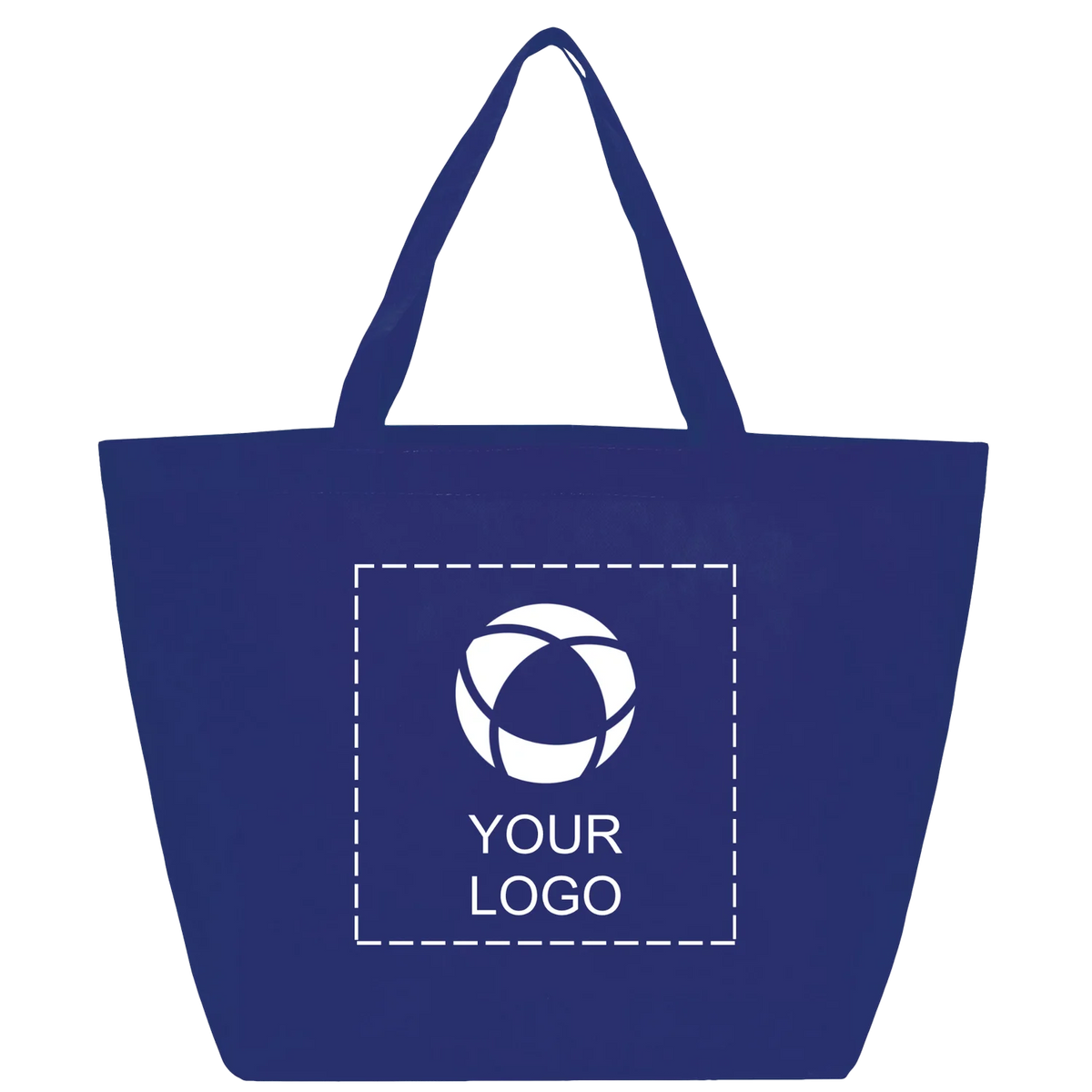 Lightweight 80g Non-Woven Grocery Tote, 13 x 12 x 8.5 in