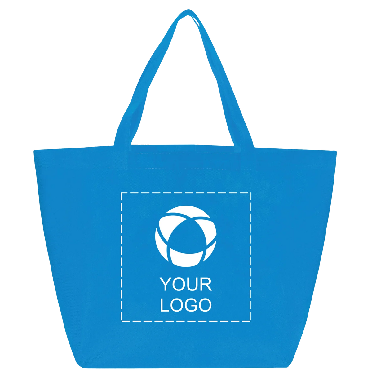Lightweight 80g Non-Woven Grocery Tote, 13 x 12 x 8.5 in