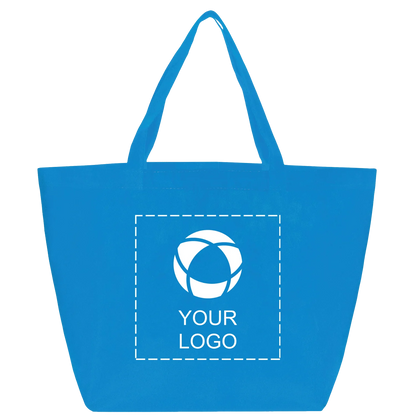 Lightweight 80g Non-Woven Grocery Tote, 13 x 12 x 8.5 in