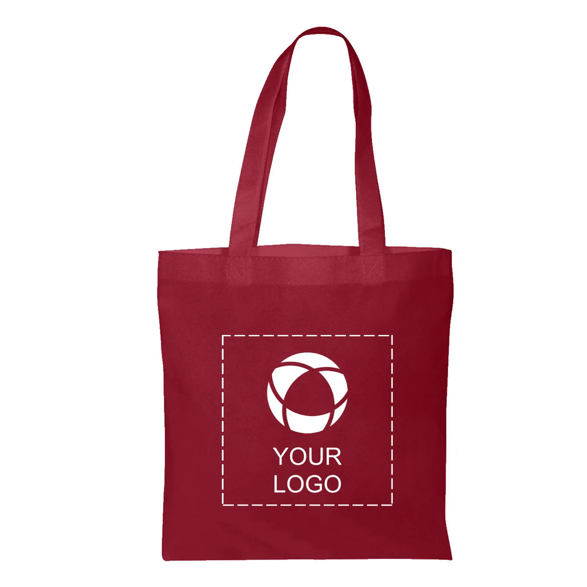Non-Woven Tote Bag with Reinforced 22 in Handles, 14.5 x 13.5 in