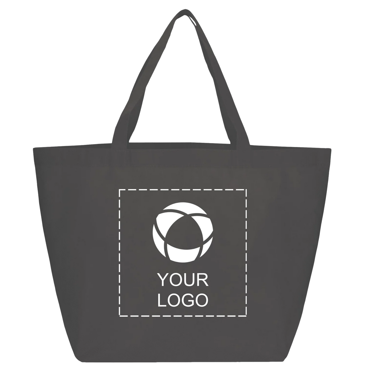 Lightweight 80g Non-Woven Grocery Tote, 13 x 12 x 8.5 in