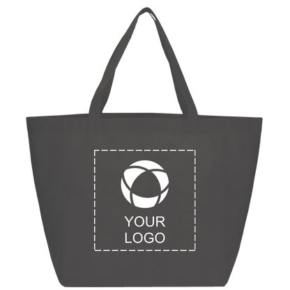Lightweight 80g Non-Woven Grocery Tote, 13 x 12 x 8.5 in
