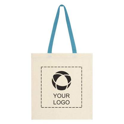 Lightweight 4 oz Cotton Canvas Tote with 24 in Handles, 16.25 x 15 in