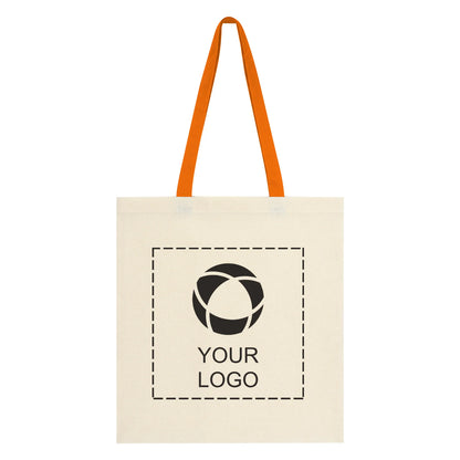 Lightweight 4 oz Cotton Canvas Tote with 24 in Handles, 16.25 x 15 in