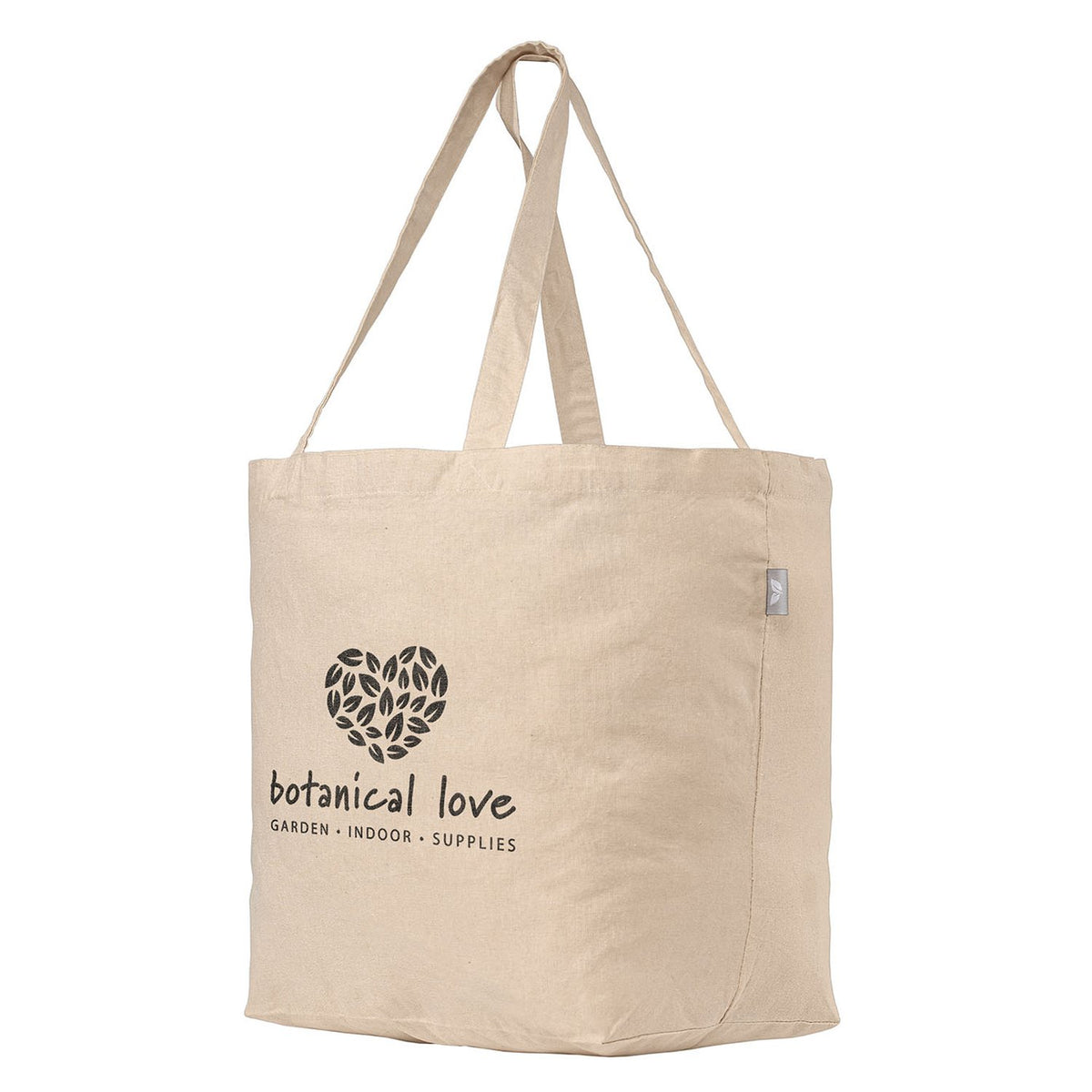 Recycled Cotton Blend Open Top Grocery Tote Bag, 13 x 19.7 in