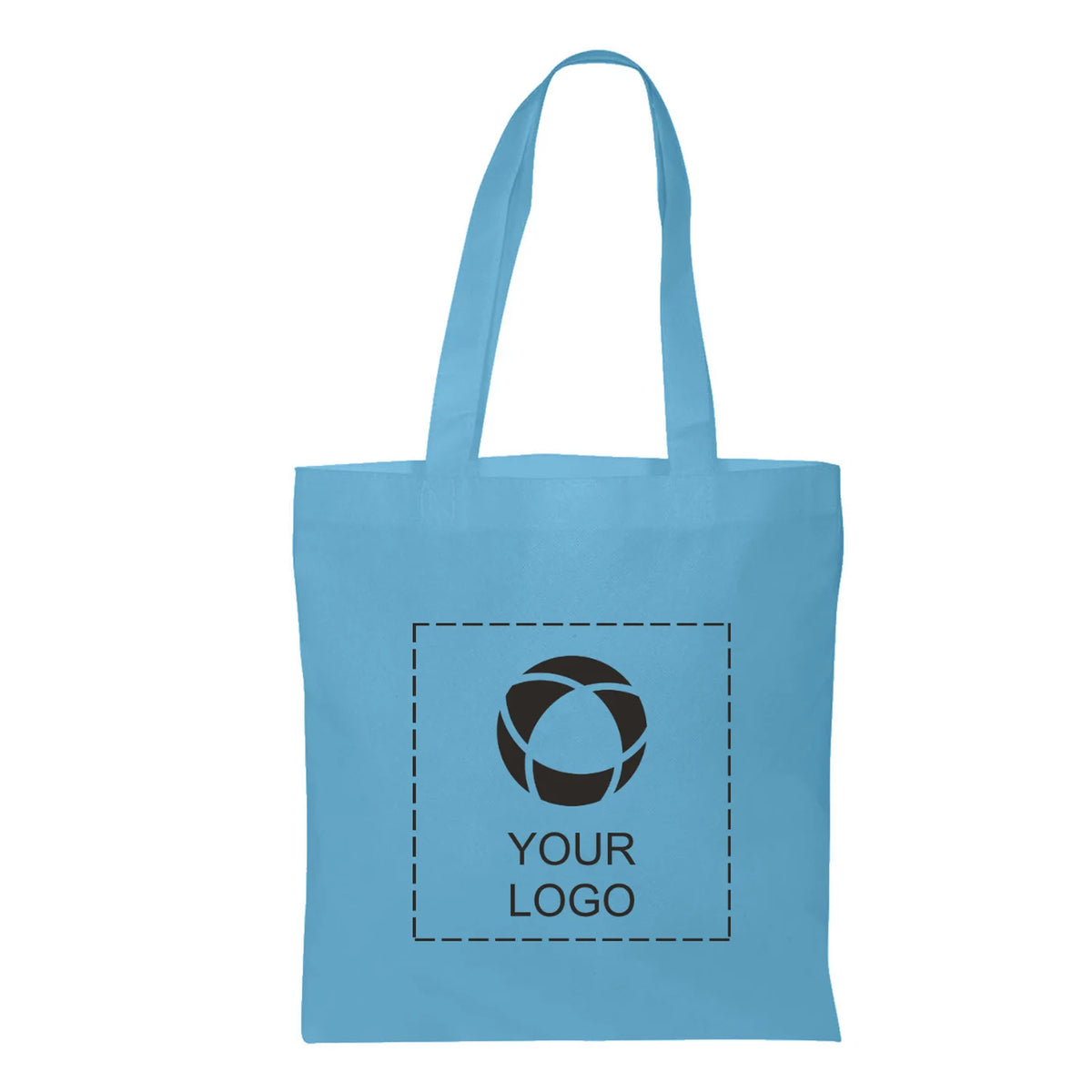 Non-Woven Tote Bag with Reinforced 22 in Handles, 14.5 x 13.5 in