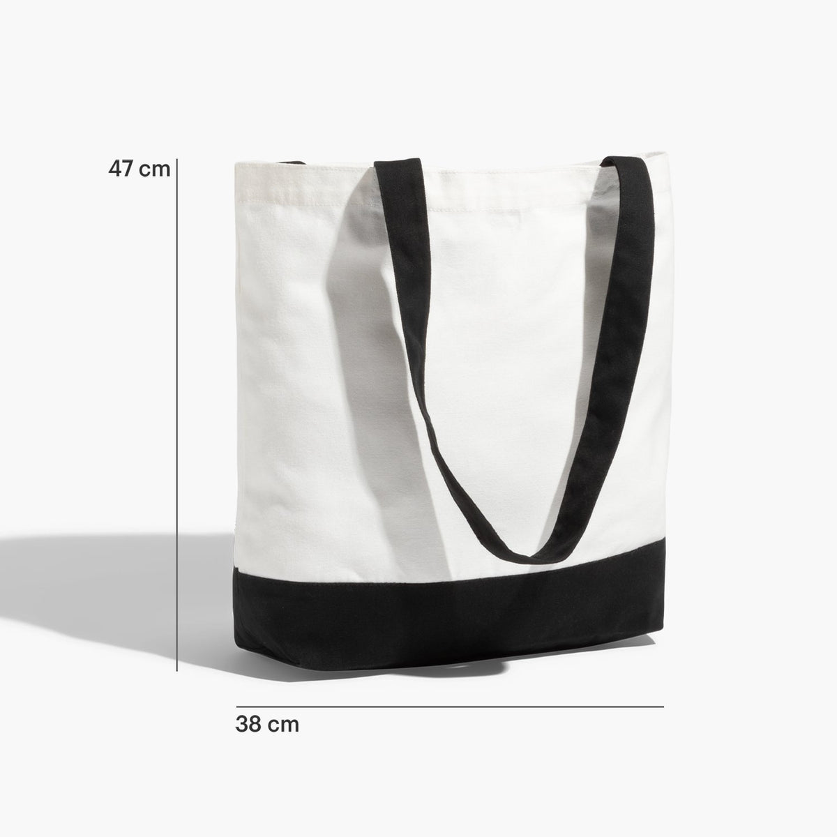 Large Cotton Canvas Tote Bag with Long Handles, 15 x 18.5 in