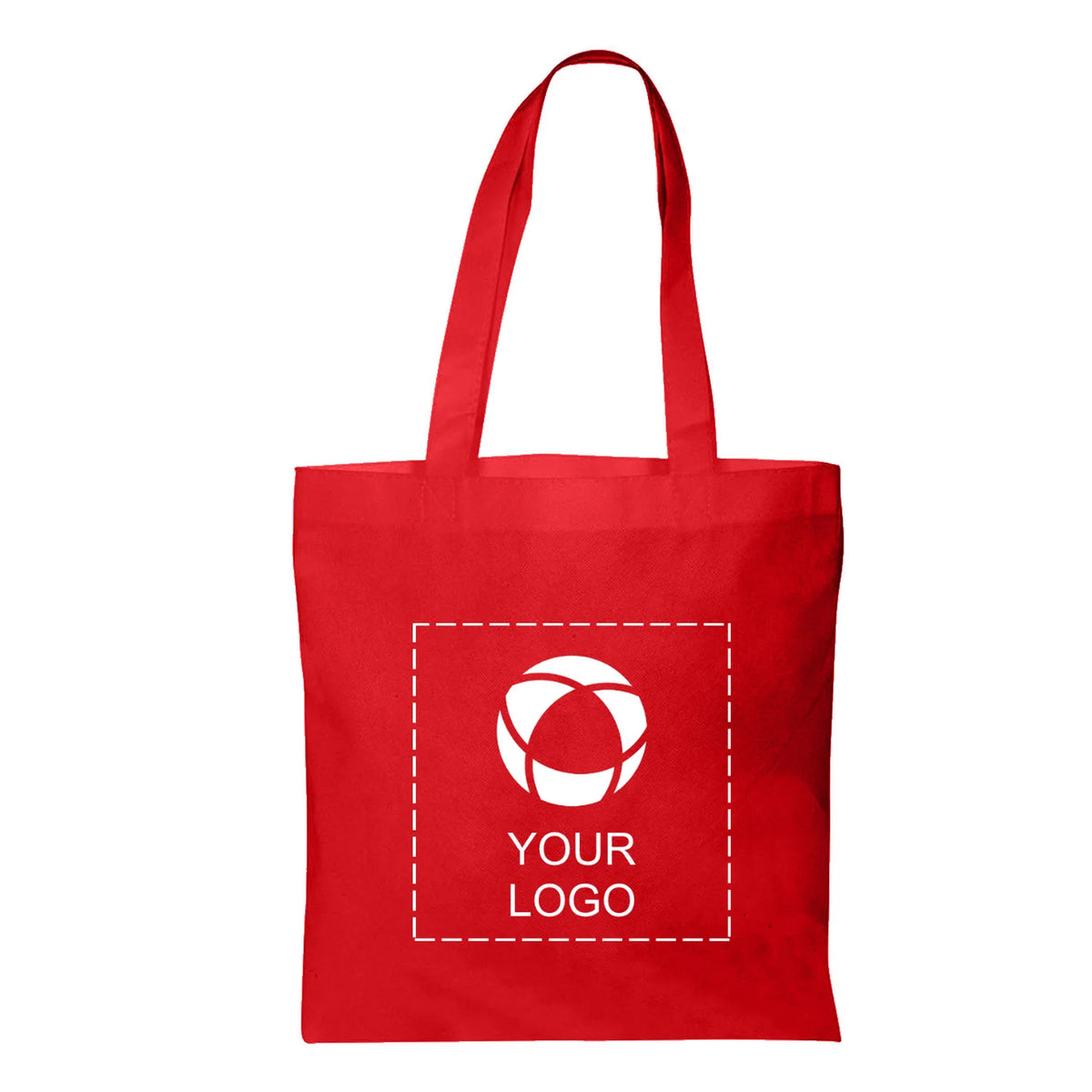 Non-Woven Tote Bag with Reinforced 22 in Handles, 14.5 x 13.5 in