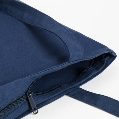 Zippered 8 oz Cotton Canvas Tote with Gusset, 12.4 x 14.2 in