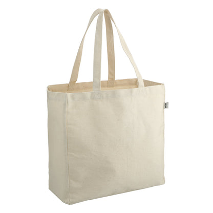 Hemp Cotton Blend Carry-All Tote Bag with Gusset, 14.5 x 14.5 in