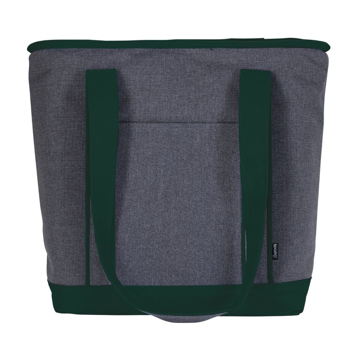Two-Tone 600D Polyester Zippered Cooler Tote with PEVA Liner, 14 x 17 in