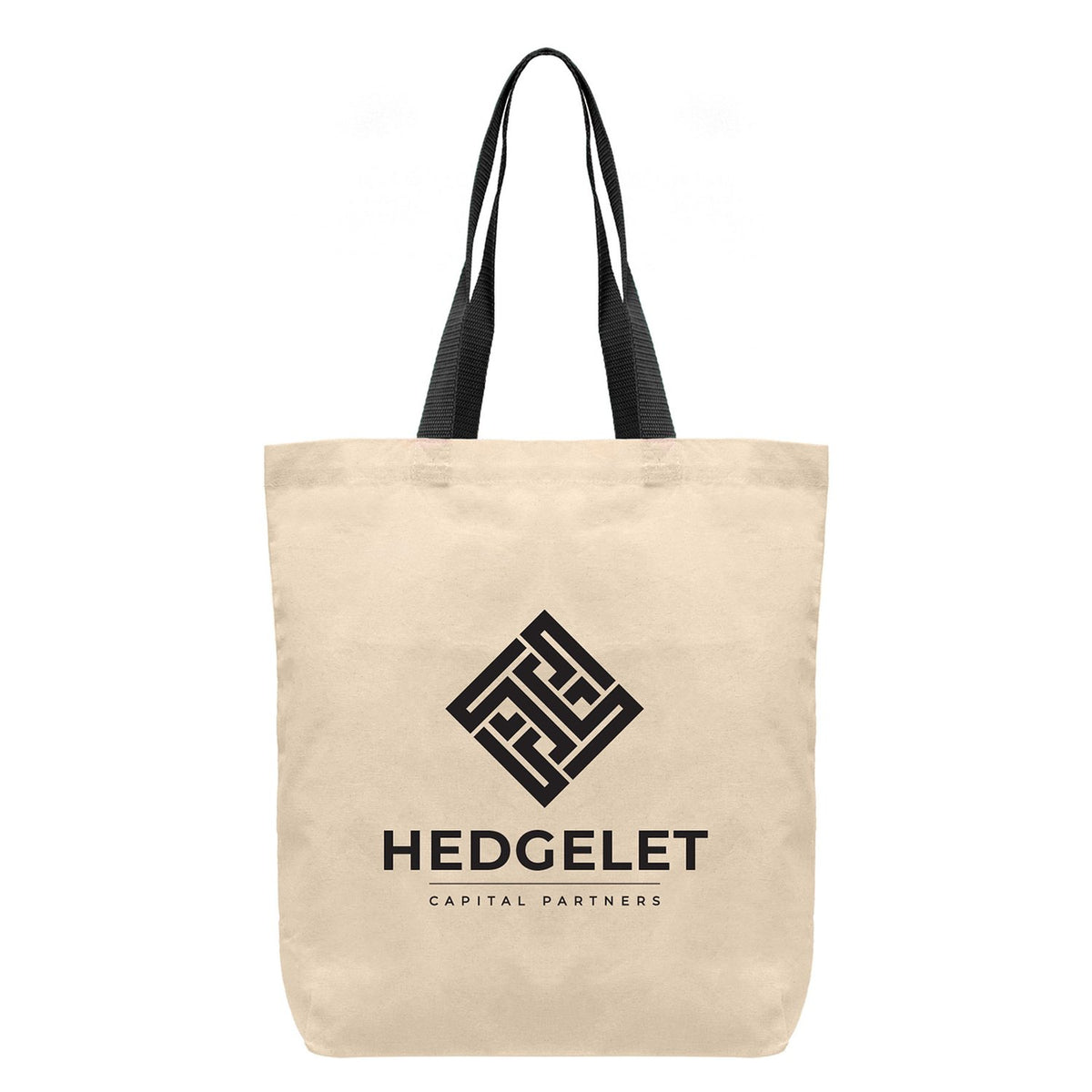 Cotton Tote Bag with Contrast Colour Handles, 14 x 14.75 in