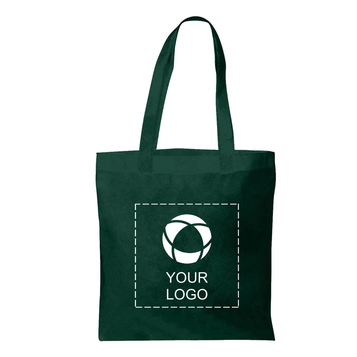 Non-Woven Tote Bag with Reinforced 22 in Handles, 14.5 x 13.5 in