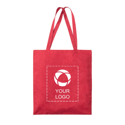 Recycled Cotton Blend 5 oz Canvas Tote Bag, 16.5 x 15 in