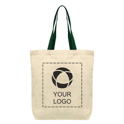 Cotton Tote Bag with Contrast Colour Handles, 14 x 14.75 in
