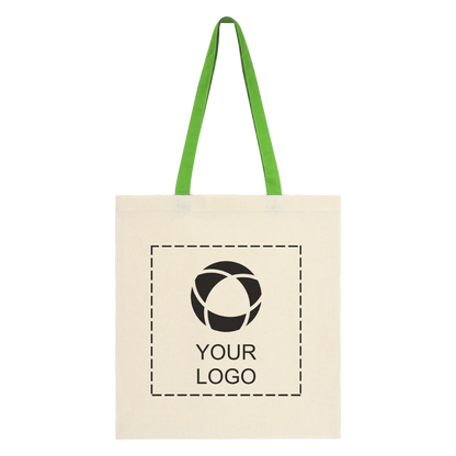 Lightweight 4 oz Cotton Canvas Tote with 24 in Handles, 16.25 x 15 in