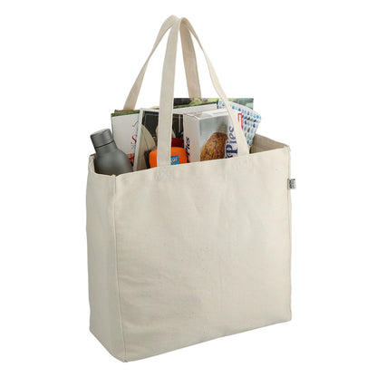 Hemp Cotton Blend Carry-All Tote Bag with Gusset, 14.5 x 14.5 in