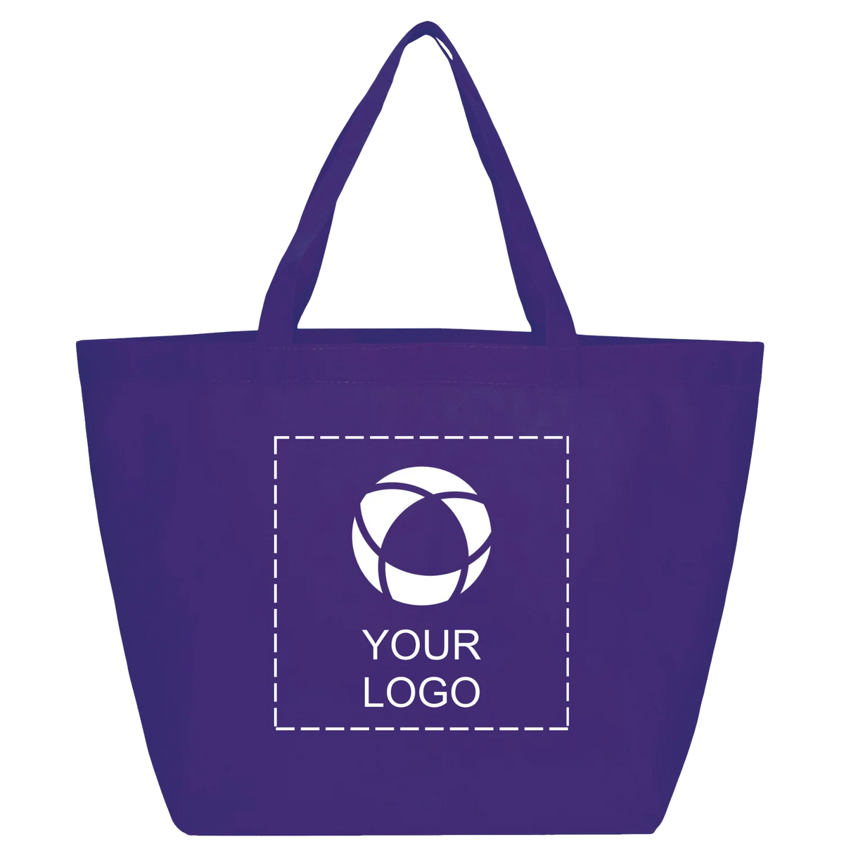 Lightweight 80g Non-Woven Grocery Tote, 13 x 12 x 8.5 in