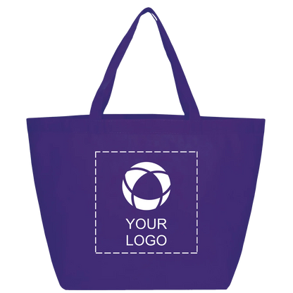 Lightweight 80g Non-Woven Grocery Tote, 13 x 12 x 8.5 in