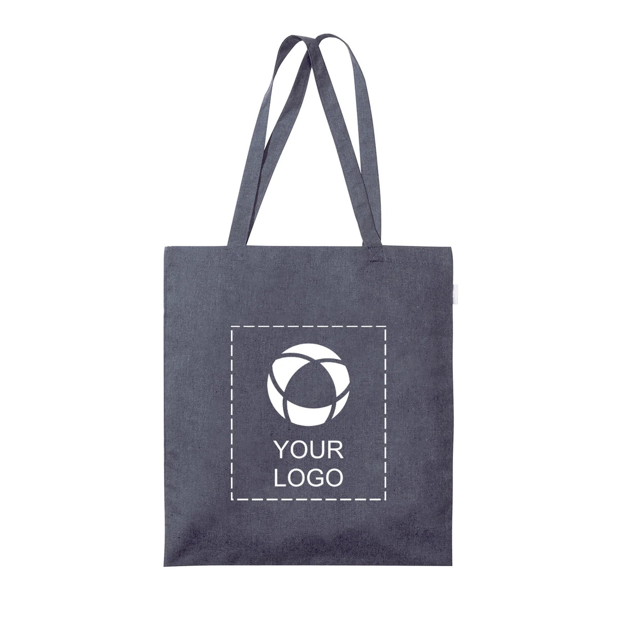 Recycled Cotton Blend 5 oz Canvas Tote Bag, 16.5 x 15 in