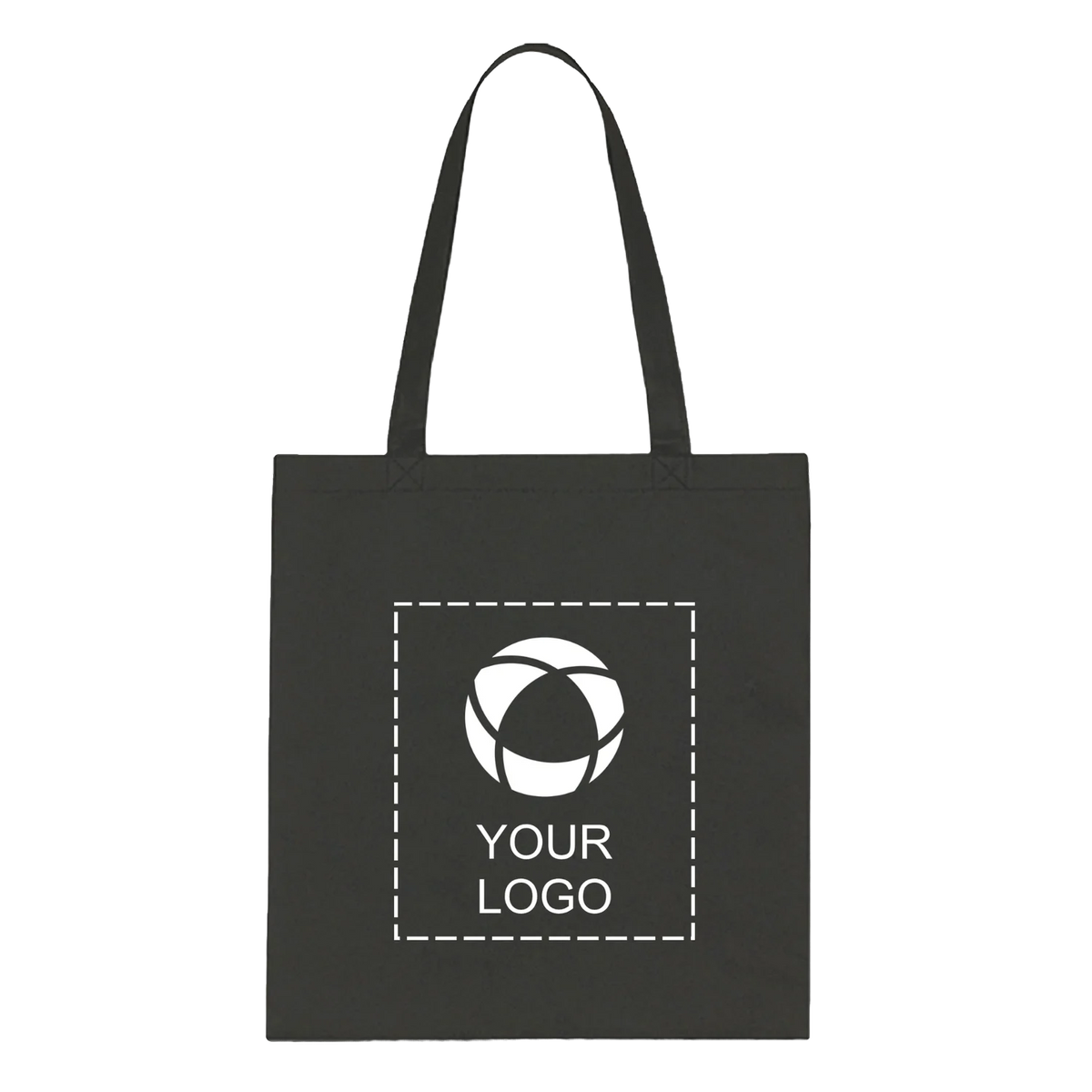 Coated Non-Woven Tote Bag with 22 in Handles, 13.75 x 13.1 in