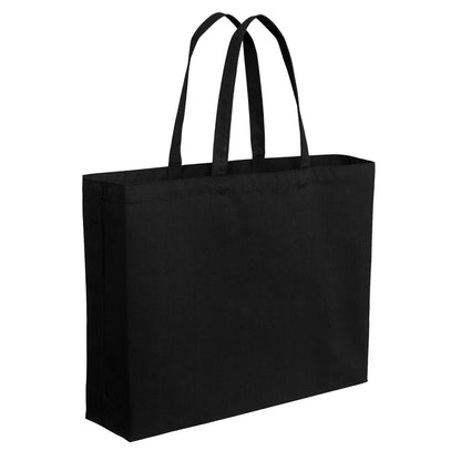 Jumbo 12 oz Cotton Canvas Tote Bag with Self Fabric Handles, 15 x 20 in
