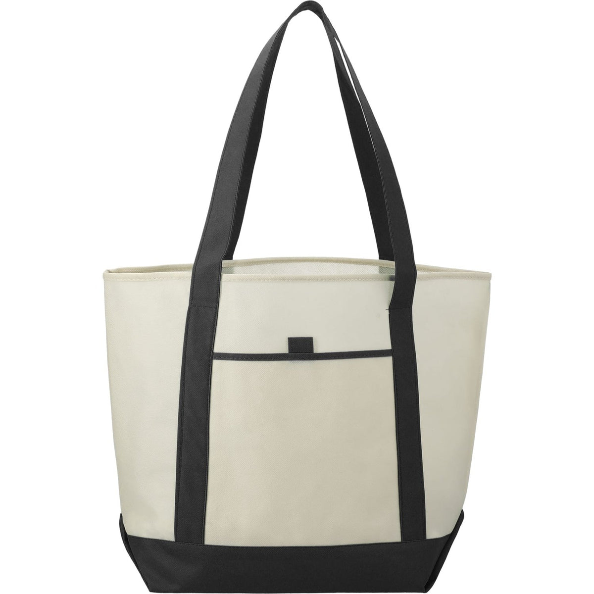Non-Woven Tote Bag with Front Pocket and Pen Loop, 13.5 x 17.75 x 6 in