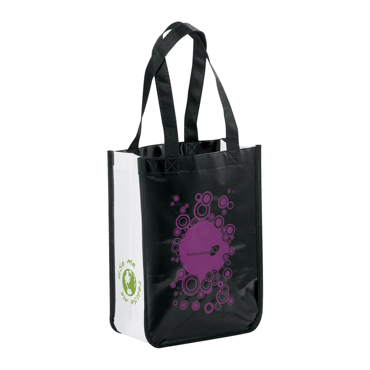 Gloss Laminated Non-Woven Gift Tote Bag, Water-Resistant, 12 x 9 in