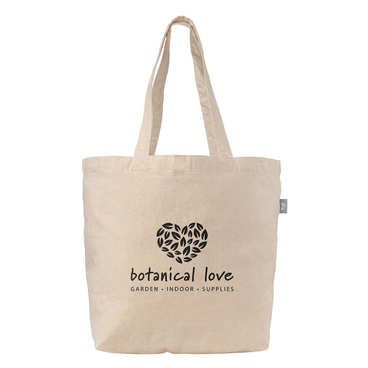 Recycled Cotton Blend Open Top Grocery Tote Bag, 13 x 19.7 in
