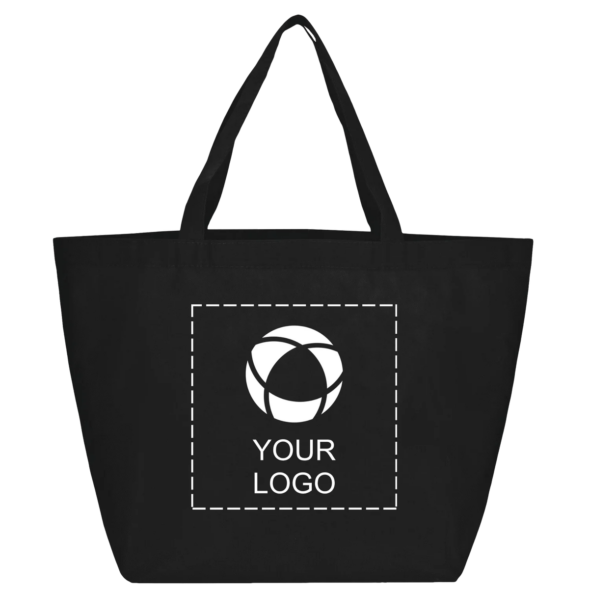 Lightweight 80g Non-Woven Grocery Tote, 13 x 12 x 8.5 in
